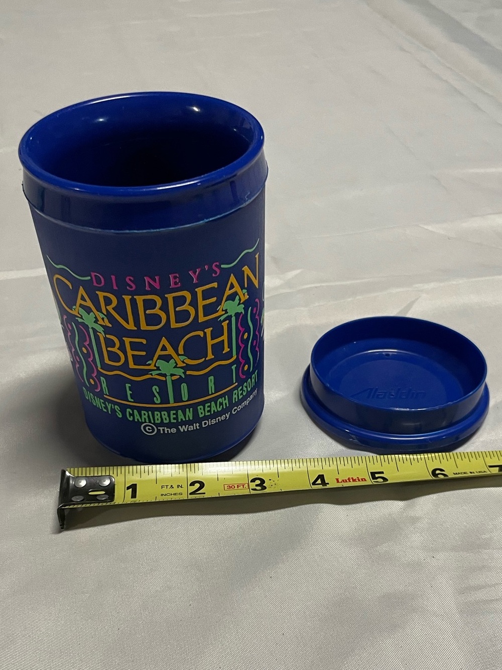 Disney Caribbean Beach Resort Travel Tumbler. 1990’s
